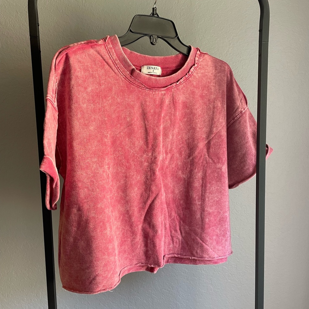 Acid Wash Boxy Crop